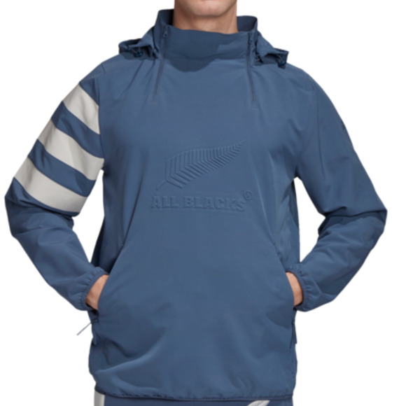 Adidas All Blacks Rugby All Weather Hooded Jacket Tech Ink/Grey EH5571